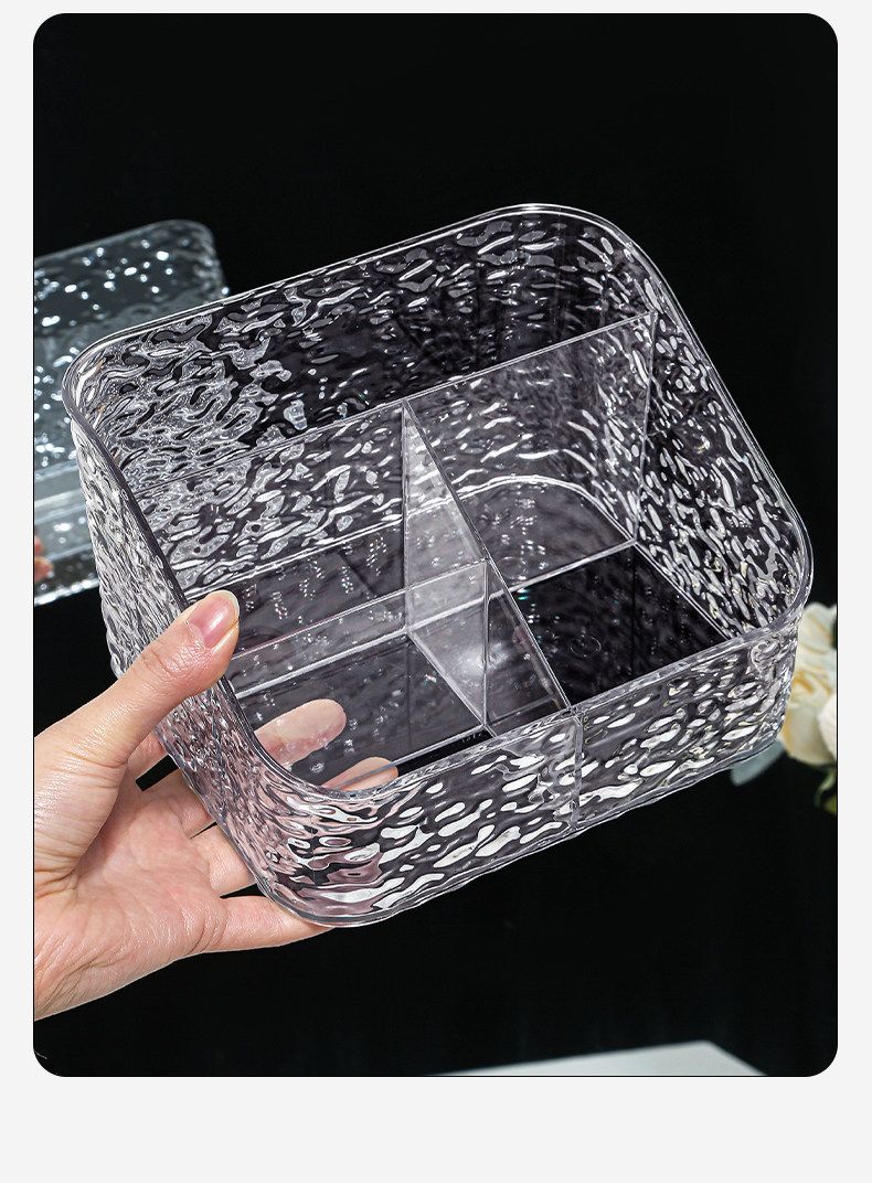 Acryl Kosmetik-Aufbewahrungsbox mit Wasserwellen-Muster