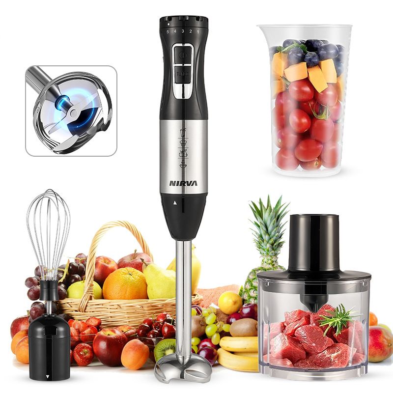 Handheld electric immersion blender for baby food and meat grinding