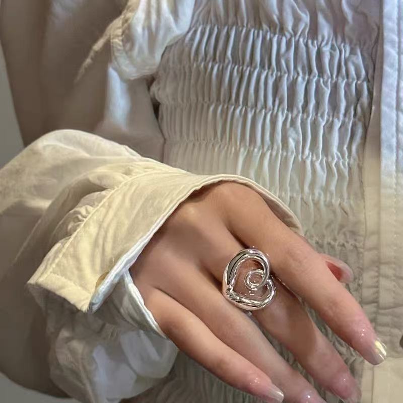 S925 Sterling Silver Twisted Ring Women Vintage Adjustable