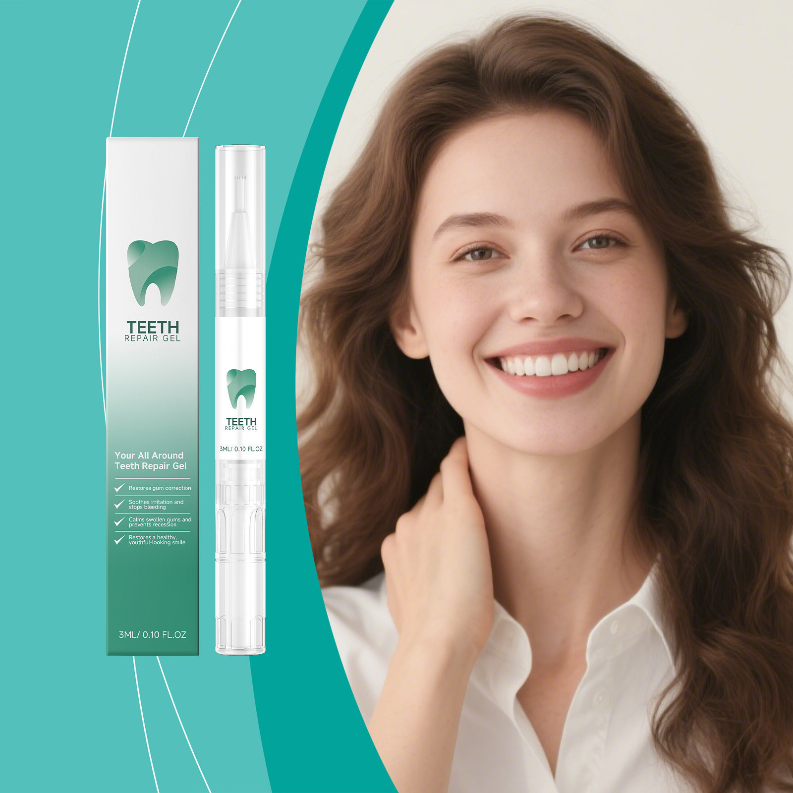 Teeth care gel pen for tartar and stain removal