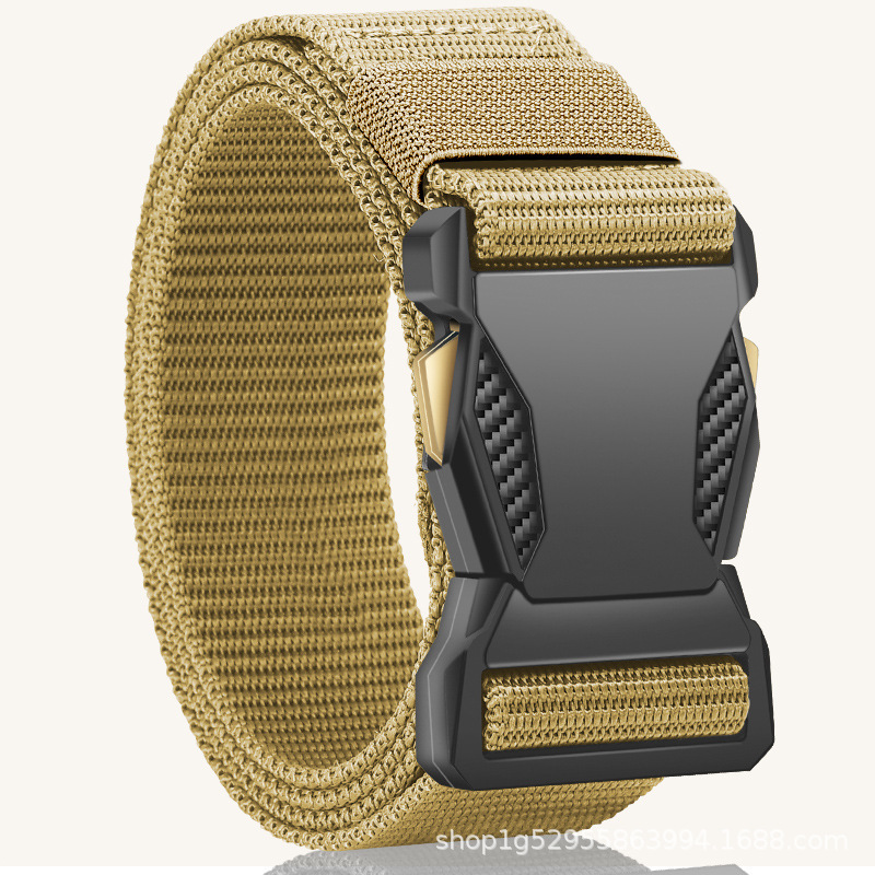 Men's tactical belt, nylon canvas, multifunctional