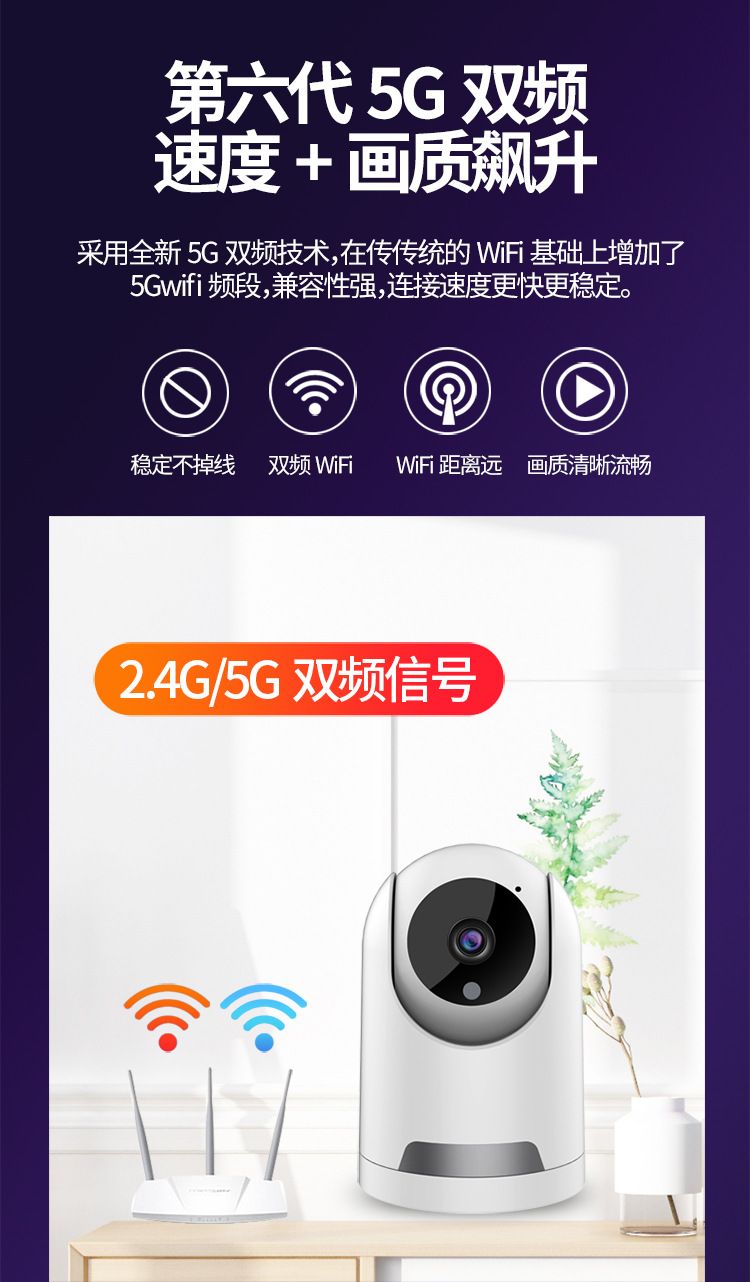 Kablosuz WiFi HD kamera gece görüş ev izleme sistemi