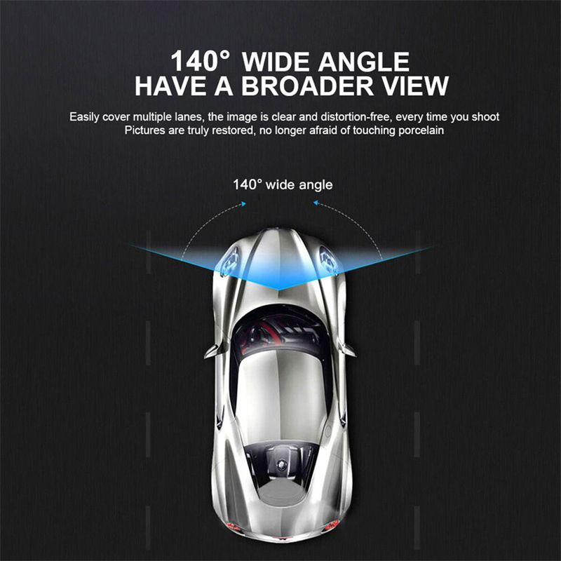 Dashcam, 3-lens, Full HD backup camera, smartphone connected