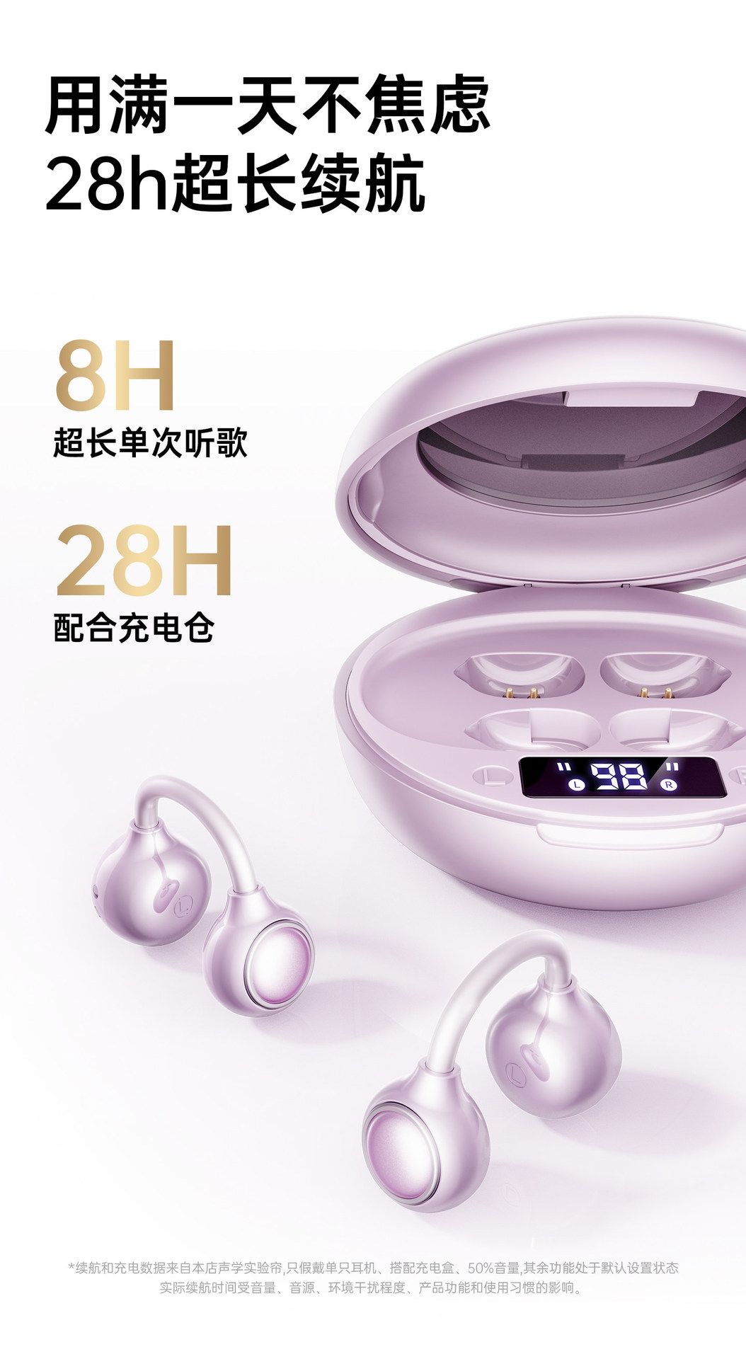 Makeup Mirror Bluetooth Earbuds, Bluetooth 6.0, Low Latency