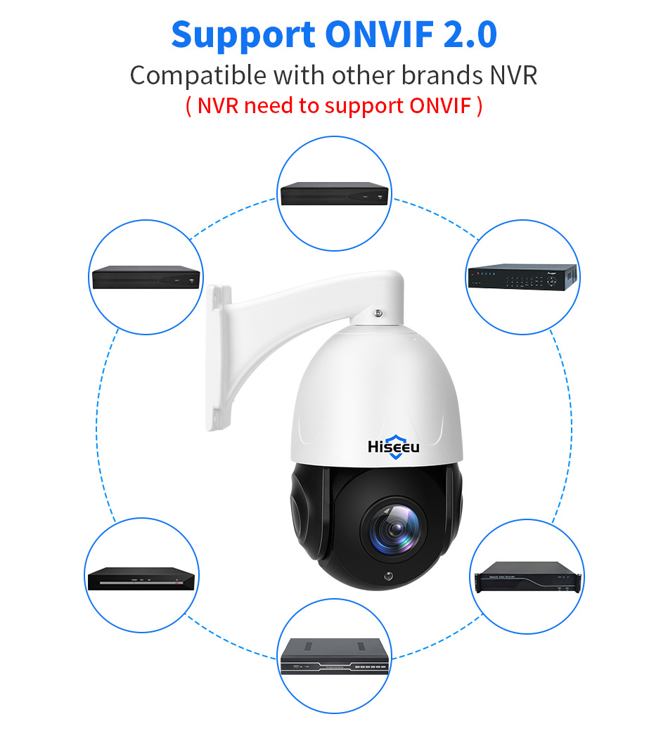 Hiseeu Camera, POE Wired 30x Zoom 5MP PTZ
