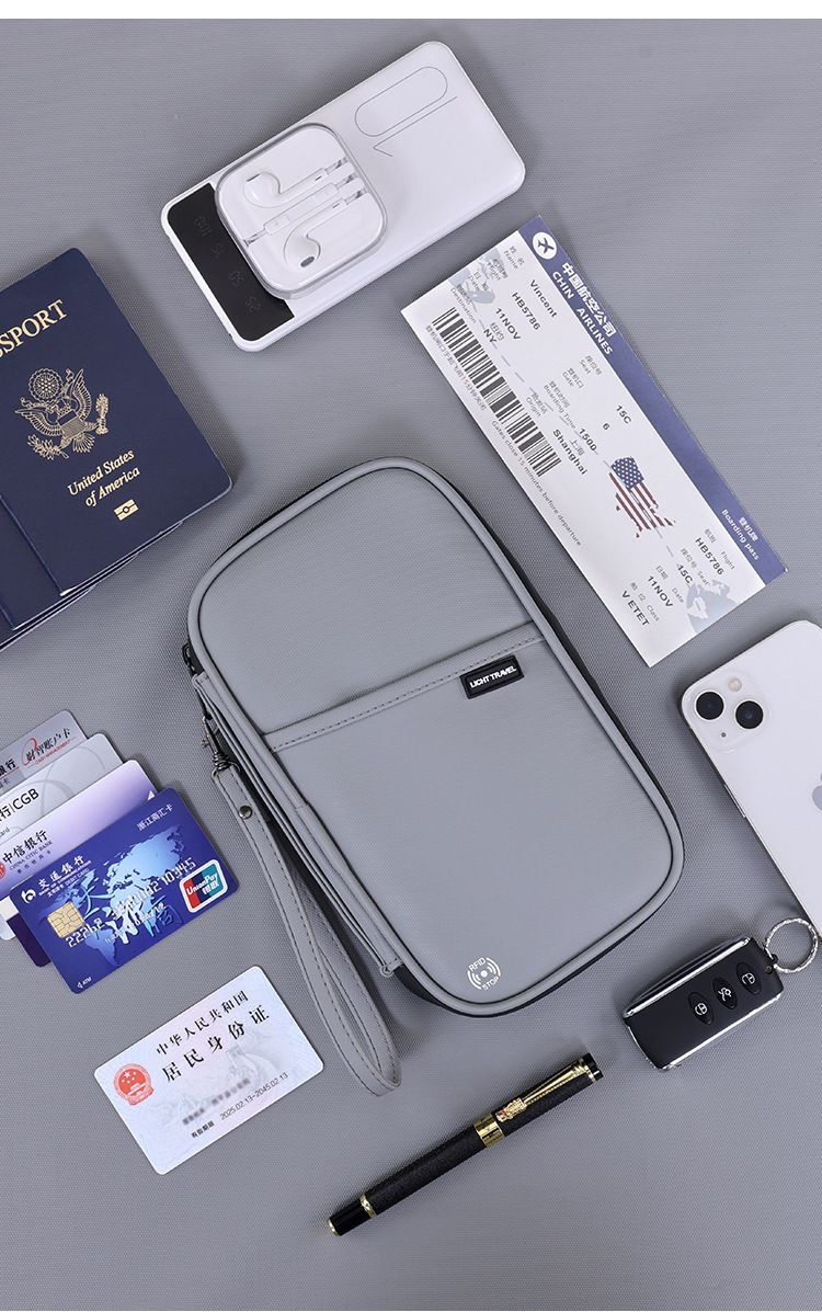Pasaport Koruma Çantası RFID Korumalı Seyahat Düzenleyici