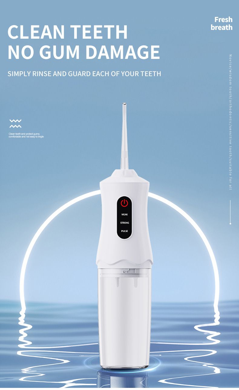 跨境批发便携式家用洗牙器脉冲水牙线牙齿口腔护理USB电动冲牙器
