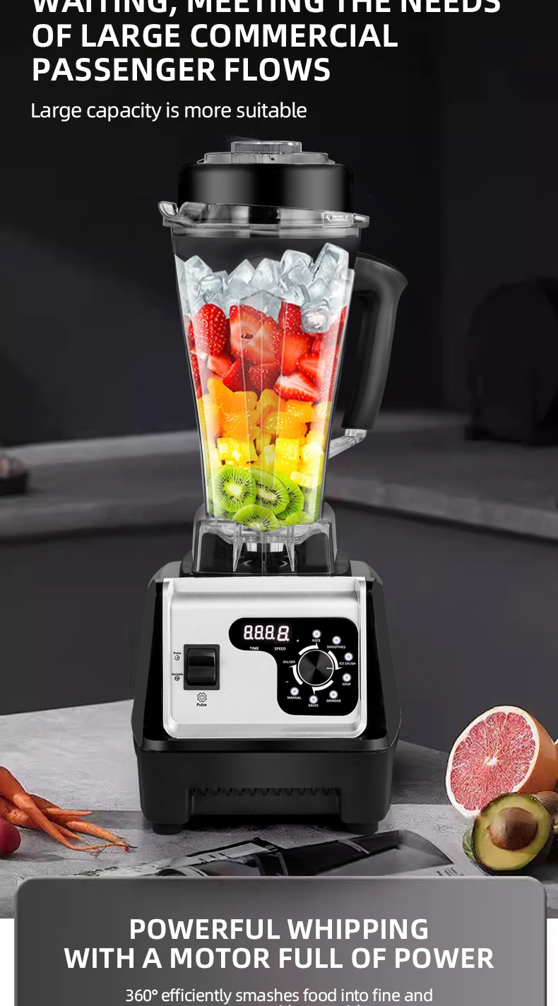 Yüksek güçlü ev blender buz kırıcı ve meyve sıkacağı