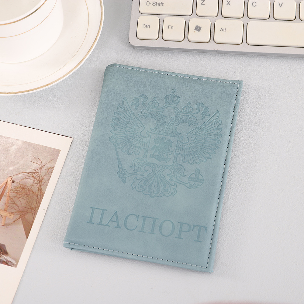 Reisepass-Brieftasche mit russischem Wappen, multifunktional