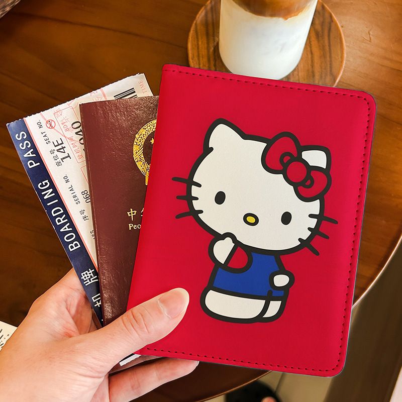 可爱猫可爱猫卡通护照夹证件包保护套多功能卡包出国旅行便携收纳