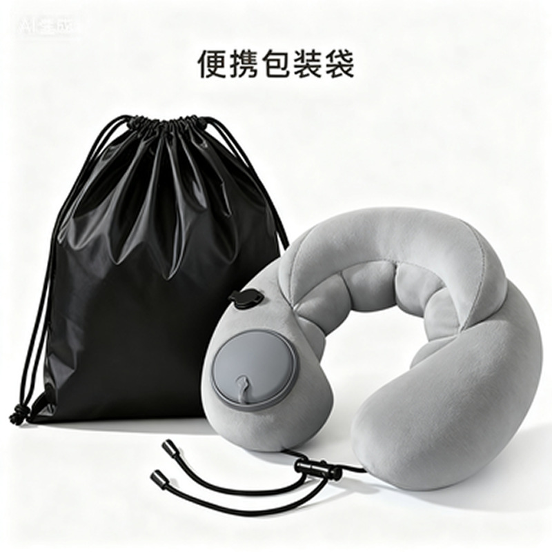 U-Shaped Travel Pillow Inflatable Foldable Portable