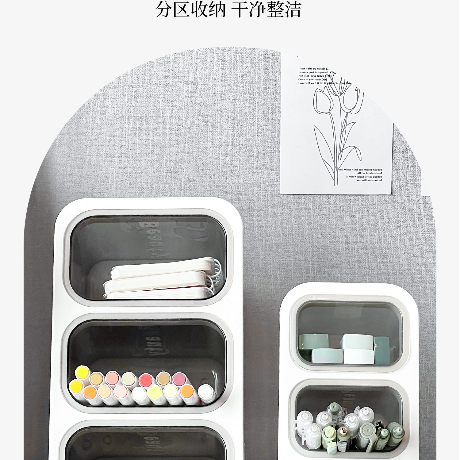 Angled pencil holder, large capacity desk storage organizer