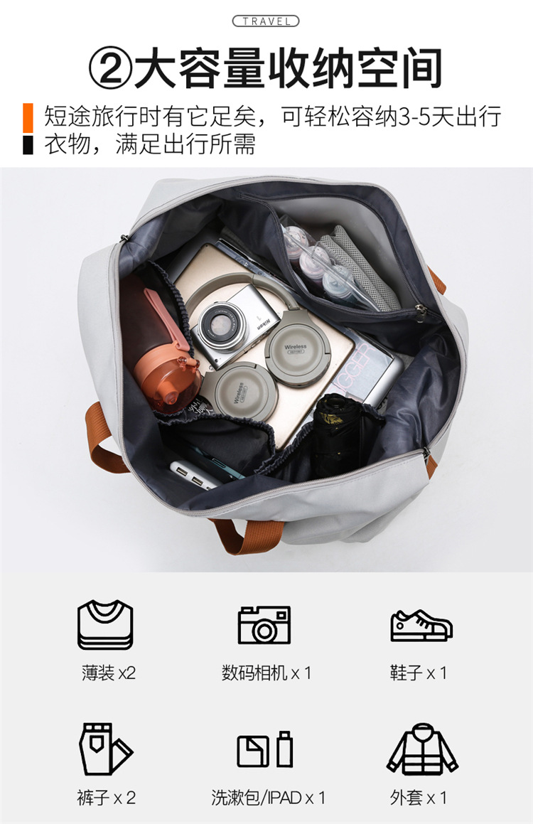 Gym Bag, Dry-Wet Separation, Independent Shoe Compartment