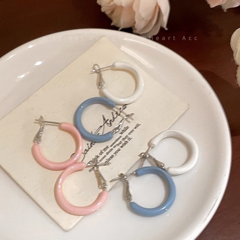 Emaille-Ohrringe Damen koreanischer Stil elegant