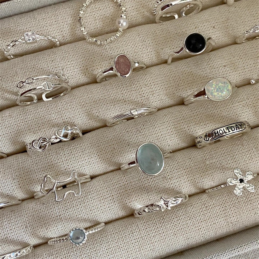S925 Silber Vintage-Ring offen verstellbar