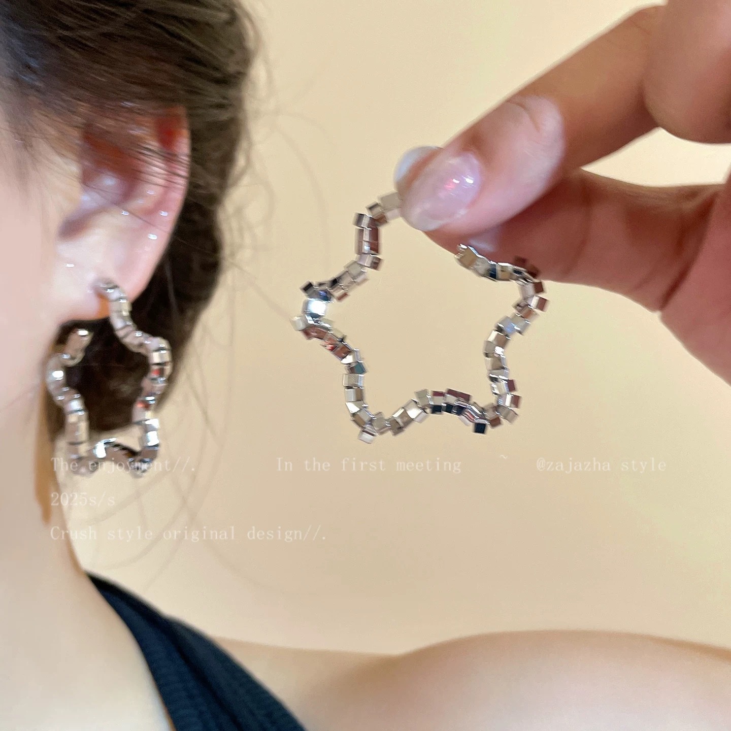 S925 silver hoop earrings, minimalist, fashion, versatile