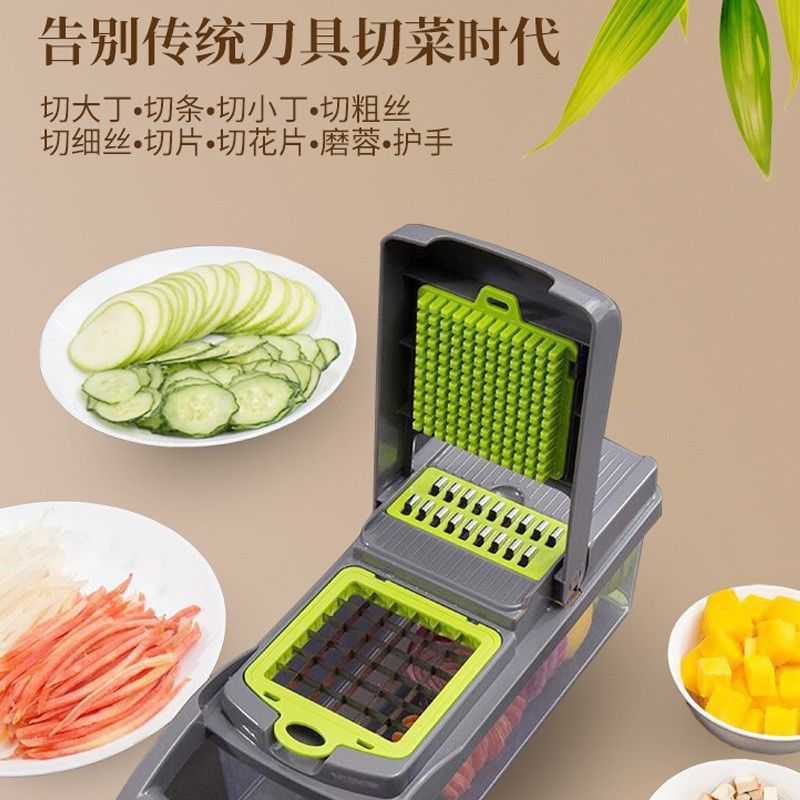 跨境外贸多功能切菜器切丁土豆丝厨房擦丝器切丝器刨丝器家用切片
