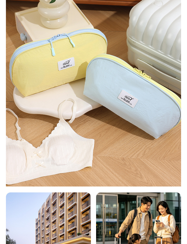 Underwear storage bag compartmented portable