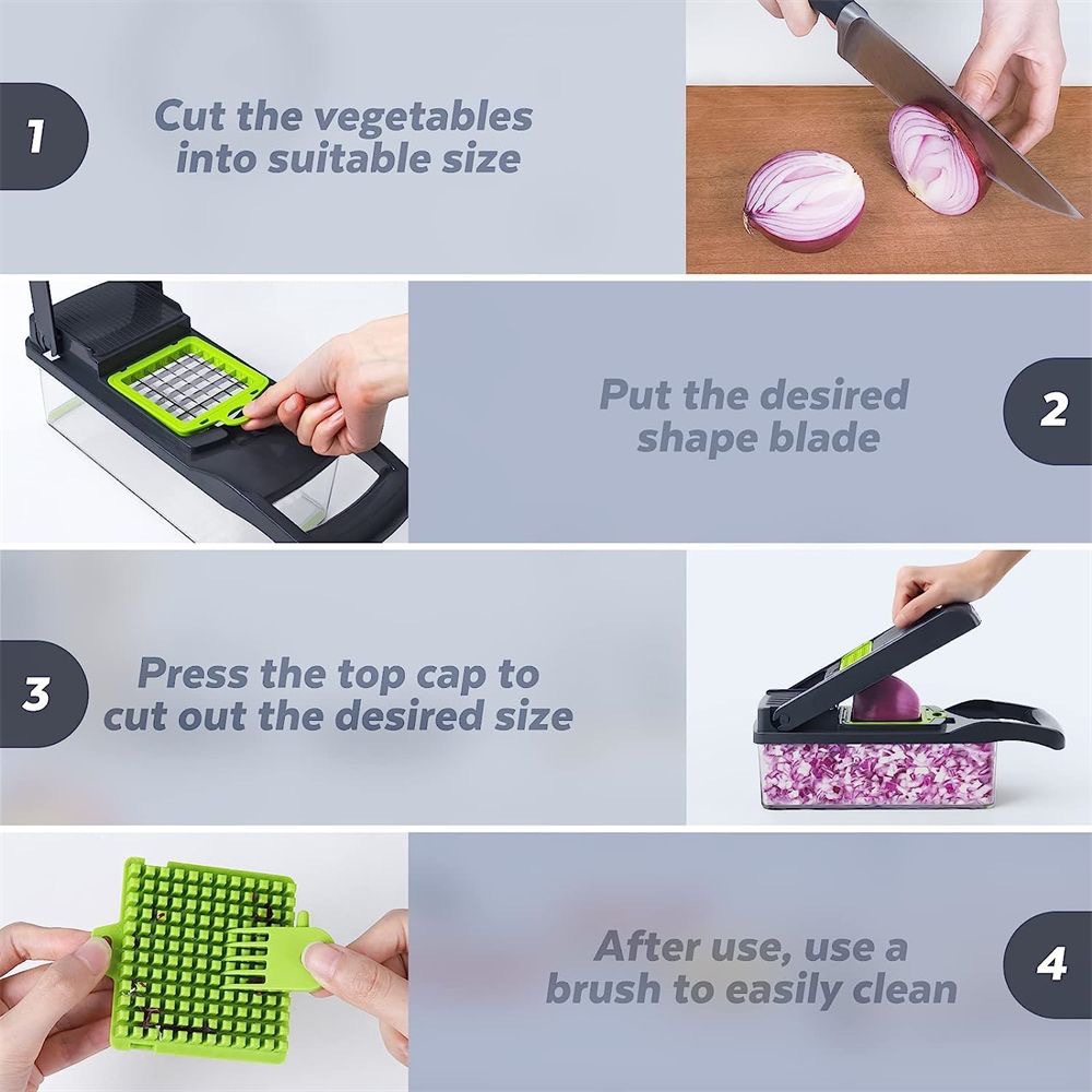 16-in-1 Vegetable Chopper Set with Shredder and Grater