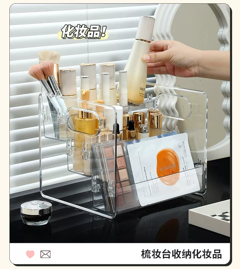 Transparenter Acryl-Kosmetik-Organizer, mehrstöckiges Regal