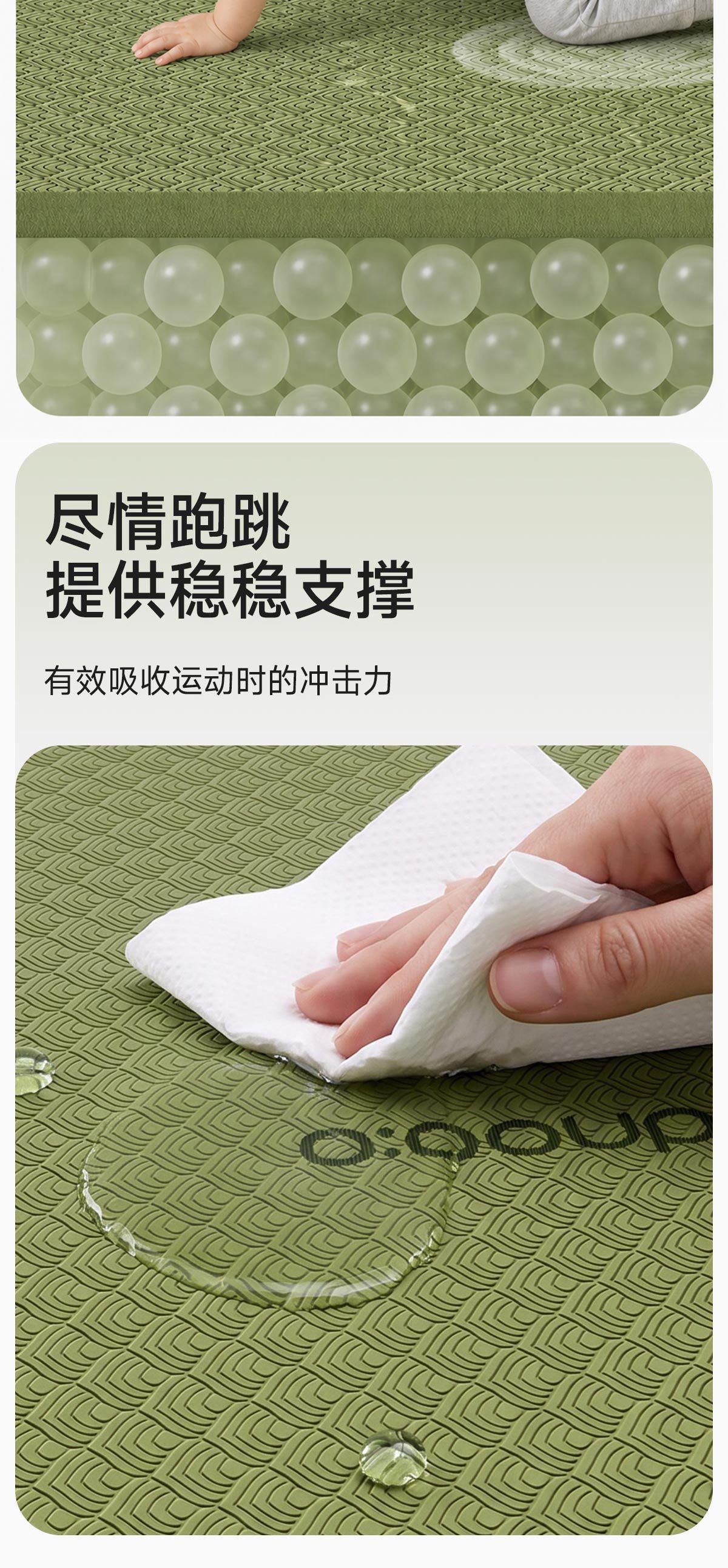 Large Dual-Person Yoga Mat Antibacterial Soundproof Non-Slip