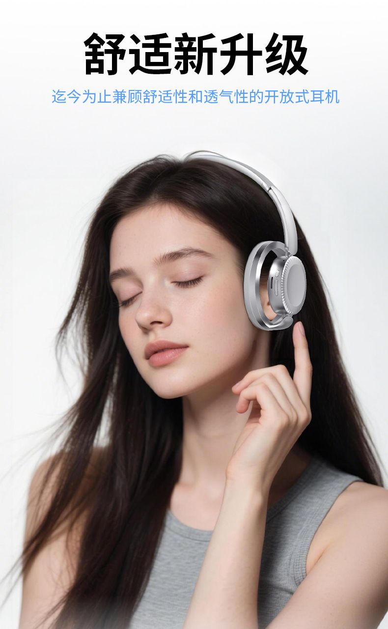 Open-Design Bluetooth-6.0-Kopfhörer mit Stereo-Surround-Sound