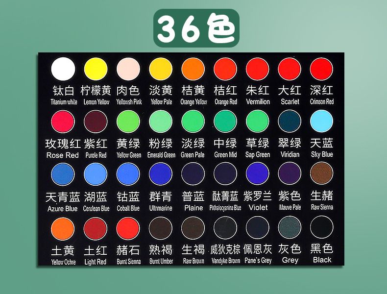 Aquarellfarben Gouache-Farbset 12-36 Farben