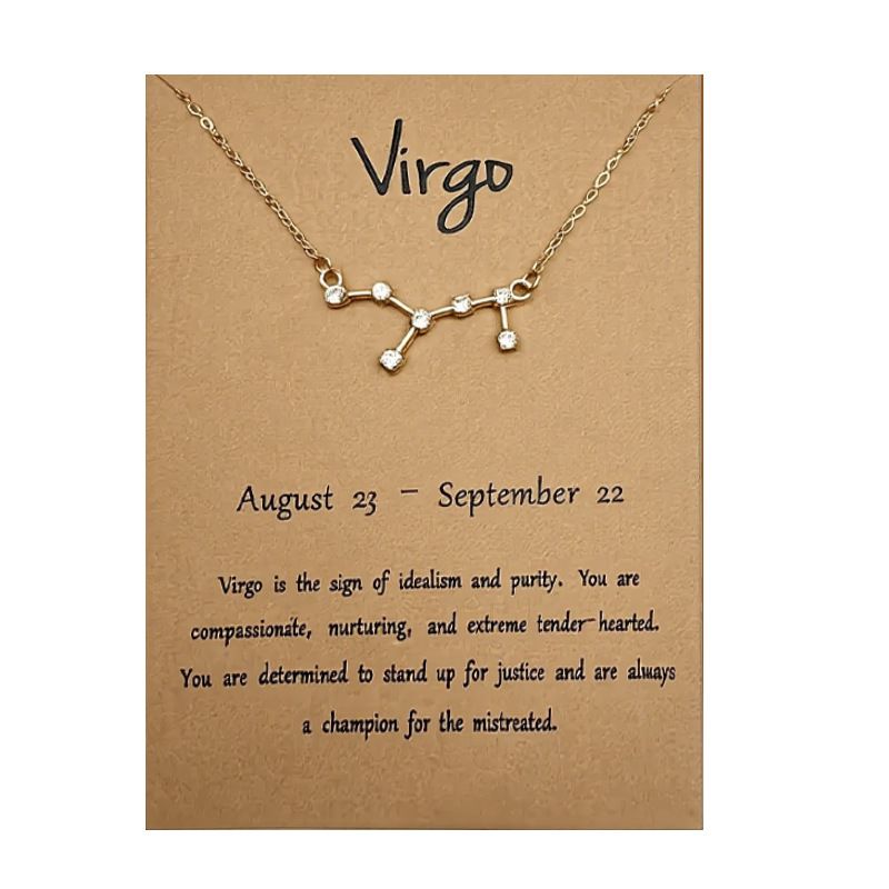 Twelve zodiac pendant necklace, silver, galaxy design