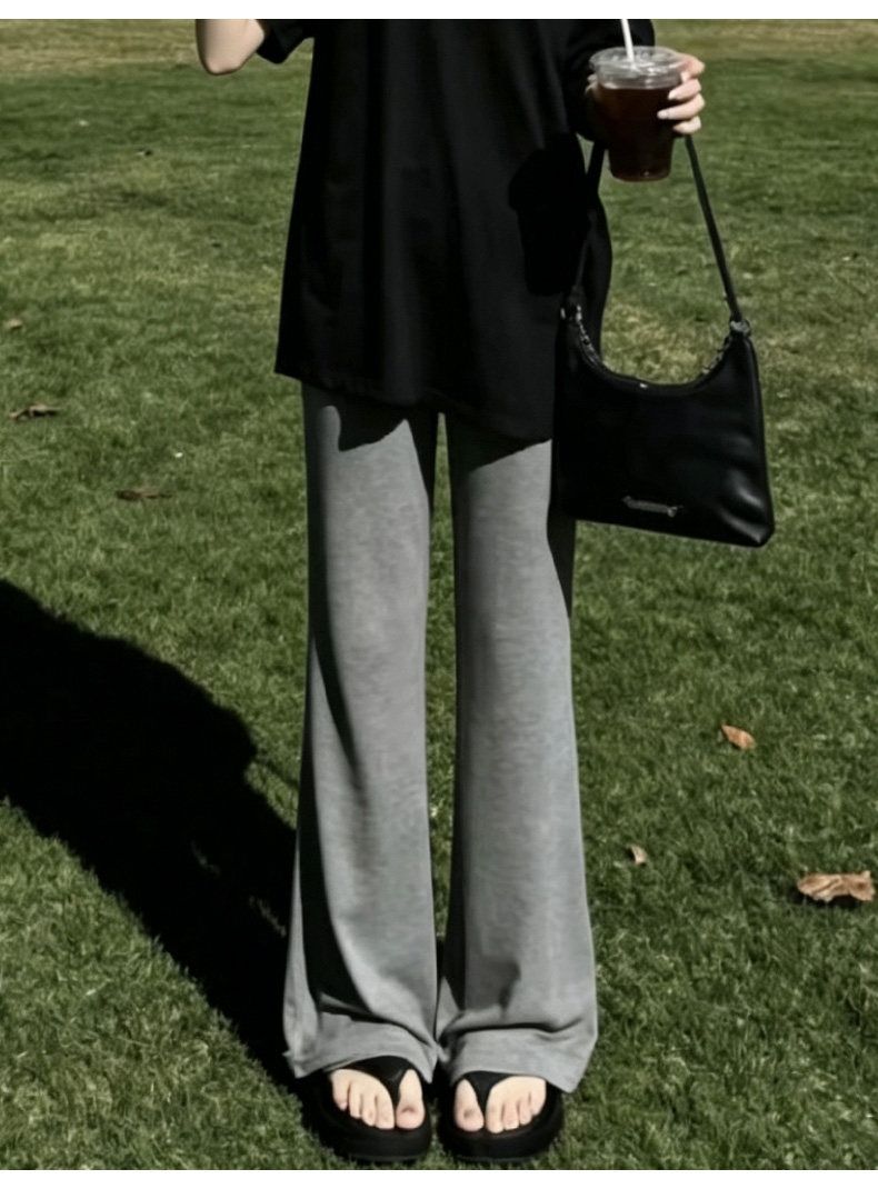 【婵兰】新款垂感微喇裤女秋冬季加绒休闲高腰显瘦运动健身瑜伽裤