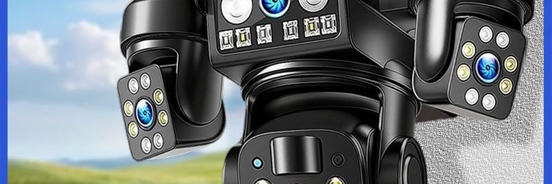 360° açılı açık alan güvenlik kamerası, ultra HD, telefon uygulaması ile izleme