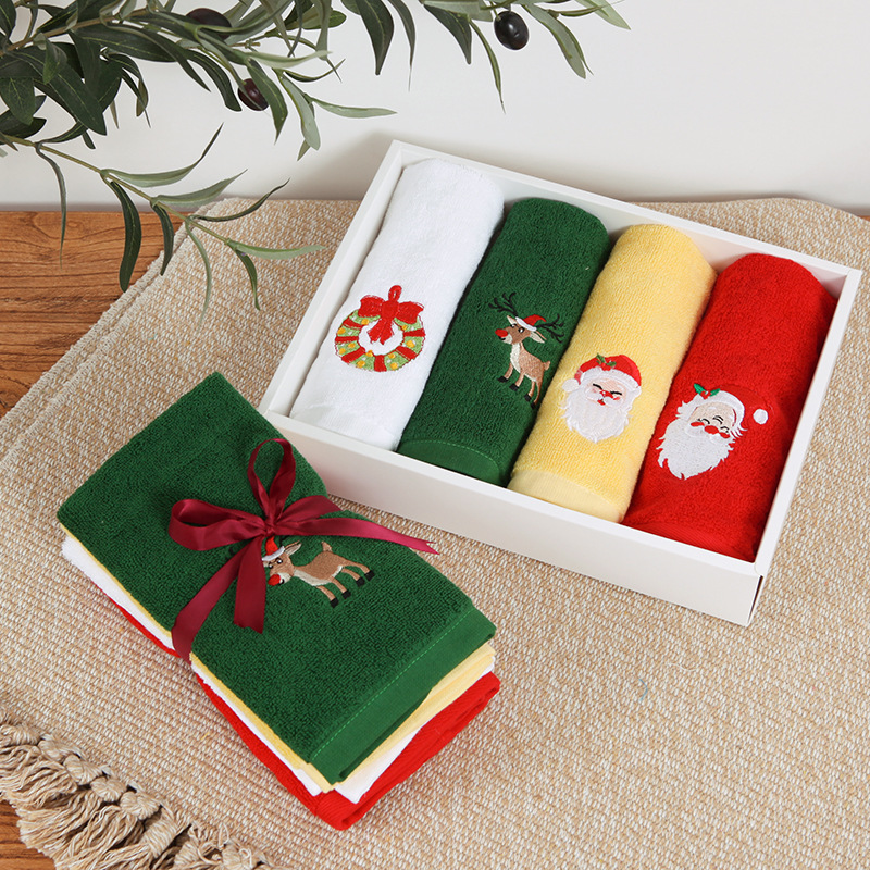 Pure cotton Christmas towel gift set for children