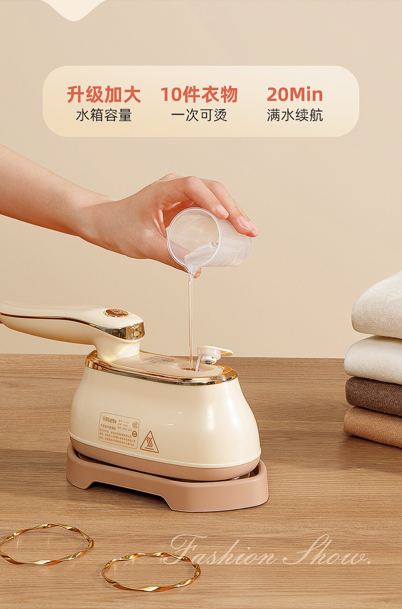 Electric iron with automatic steam function, portable for home and travel