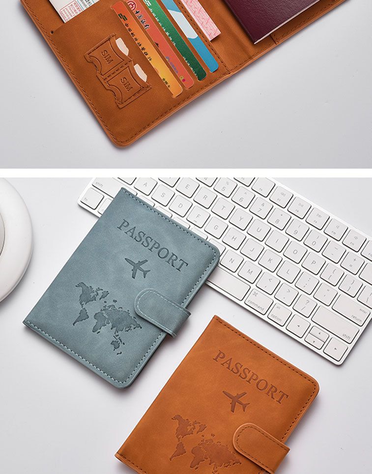 Passport cover, PU leather, magnetic closure, color-changing