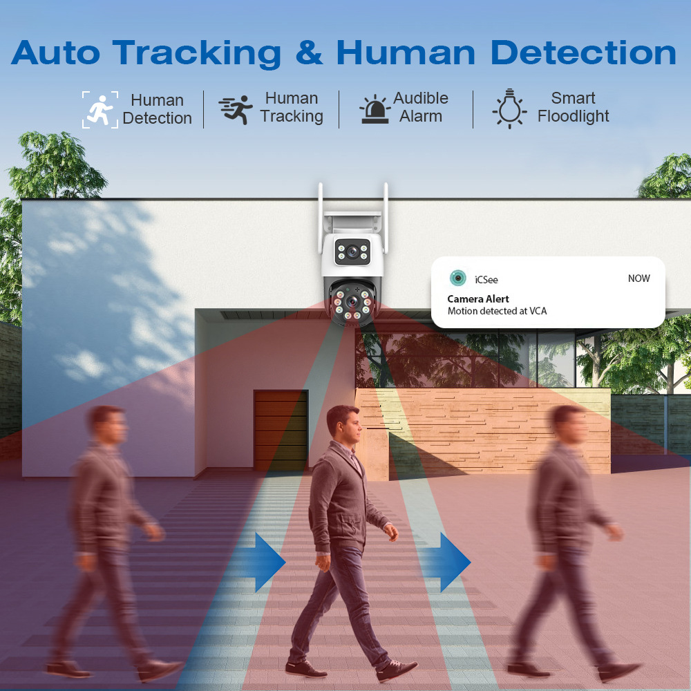 ICSEE Dual Lens Surveillance Camera Wireless