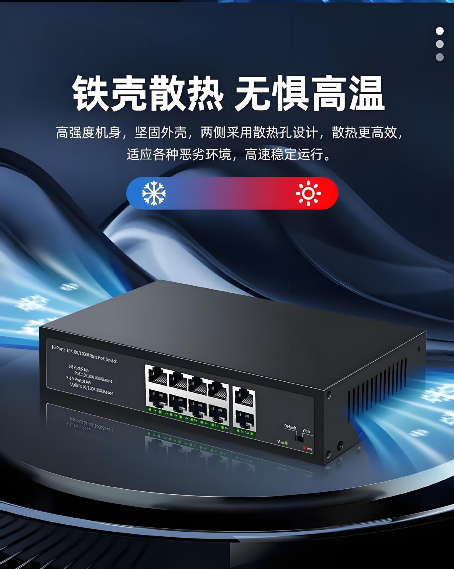 POE-Switch 4/8/16/24-Port Gigabit mit Kameraspannungsversorgung