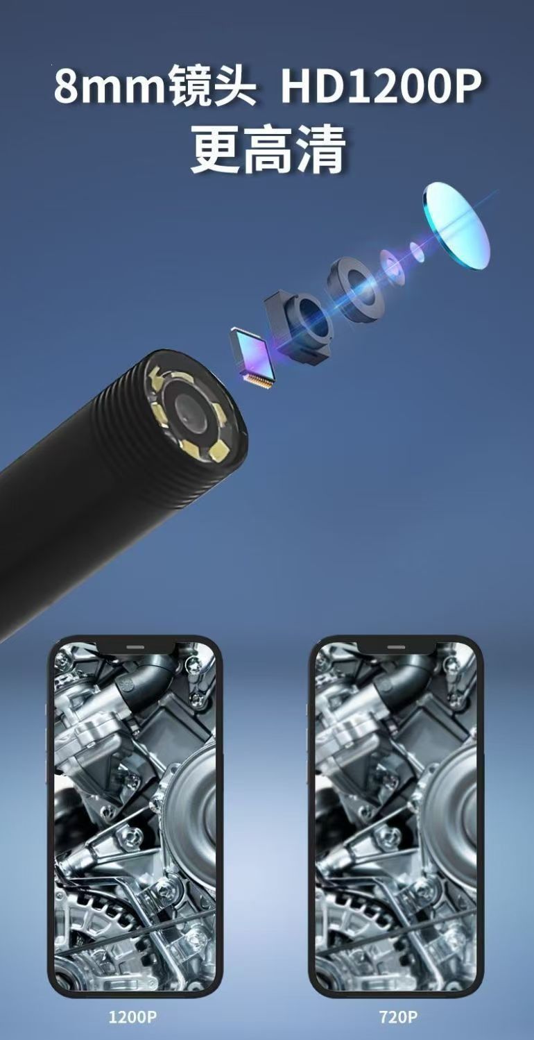 Endoskop 5,5 mm HD Android wasserdicht Automobil-Rohrinspekt