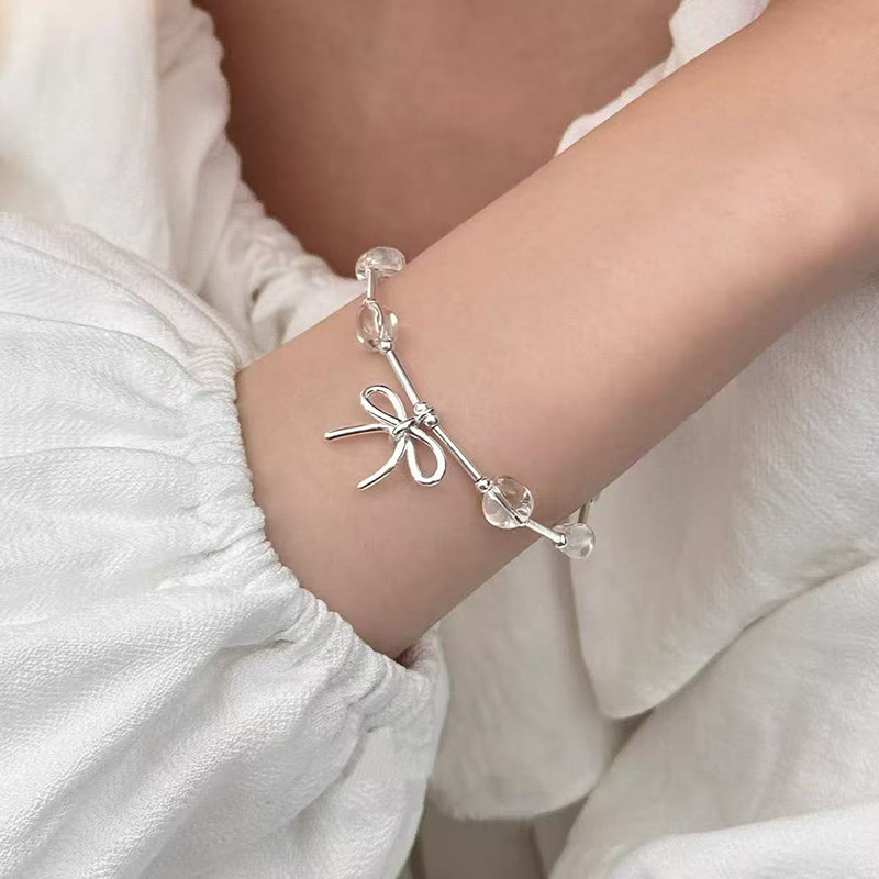 S925 sterling silver moonstone seven star bracelet elegant