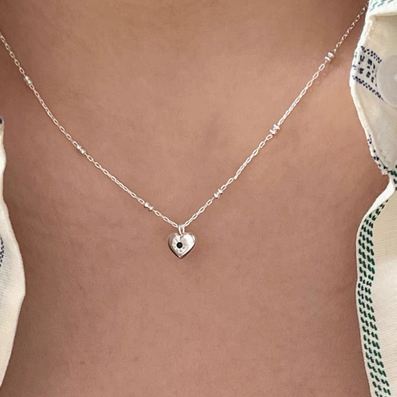 S999 Sterlingsilber Halskette Damen Zirkonia Schlüsselbein-Kette