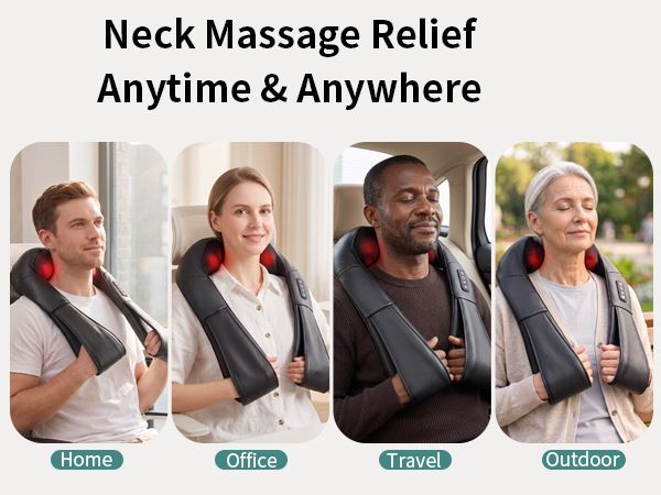 8-head 3D acupressure massage shawl shoulder neck waist