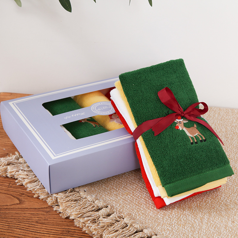 Pure cotton Christmas towel gift set for children