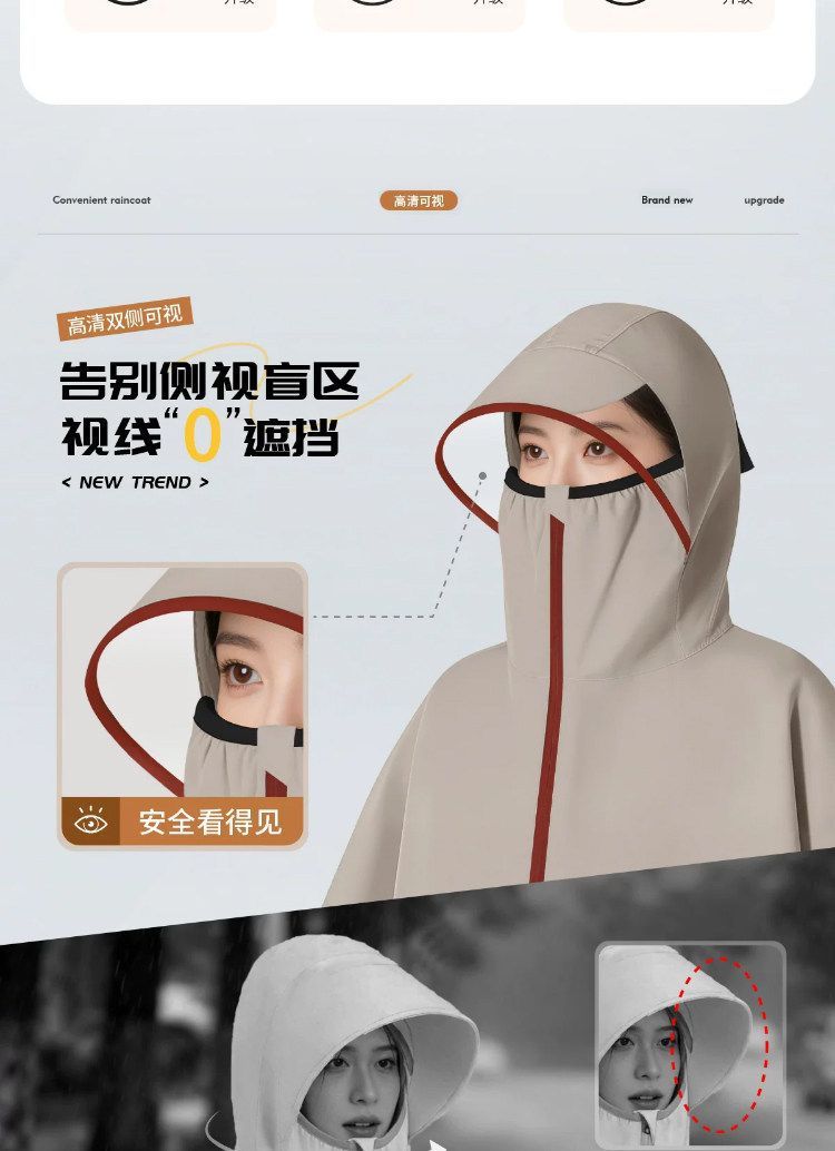 Electric motorcycle raincoat Oxford fabric waterproof