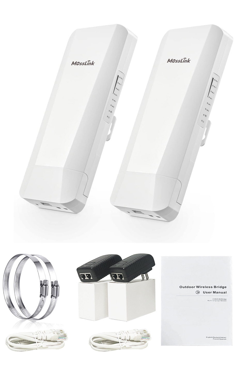 5.8G Wireless Bridge, 900Mbps, 5km Range, Repeater