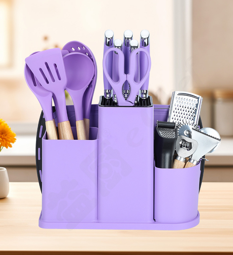 20-Piece Kitchen Knife Set with Silicone Tools