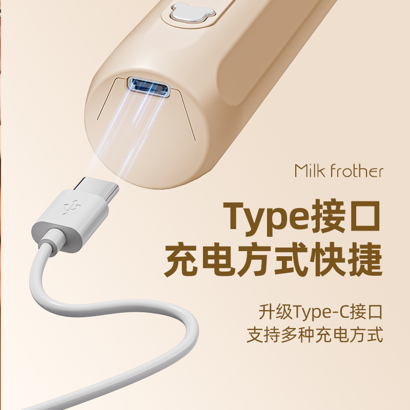 电动奶泡器咖啡打泡器跨境家用奶泡机牛奶搅拌器迷你手持打蛋器