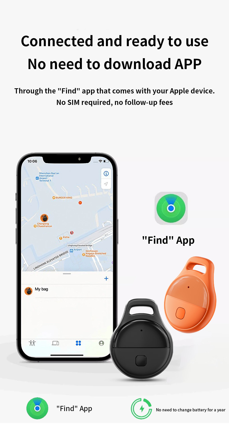 Smart GPS tracker device for keys and pets