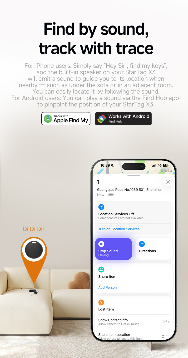 Dual-System-Positionierer für iOS und Google