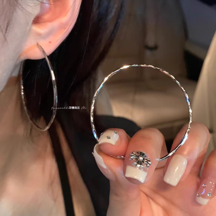 S925 silver hoop earrings, minimalist, fashion, versatile