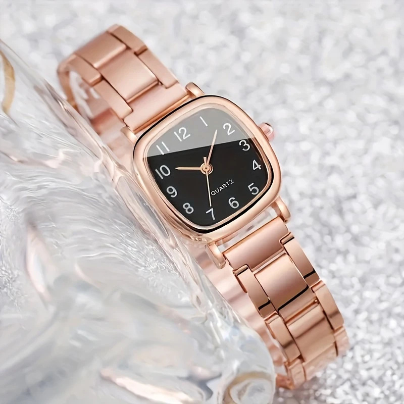 Women's quartz watch, stylish steel strap, minimalist design