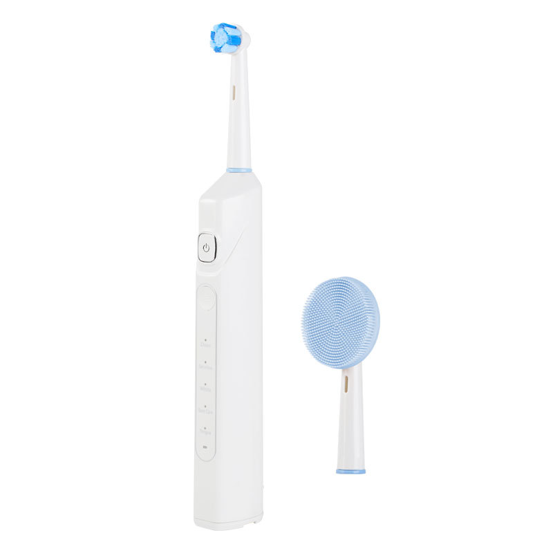 Elektrische Zahnbürste mit Gesichtsreinigungsbürste, 2 in 1