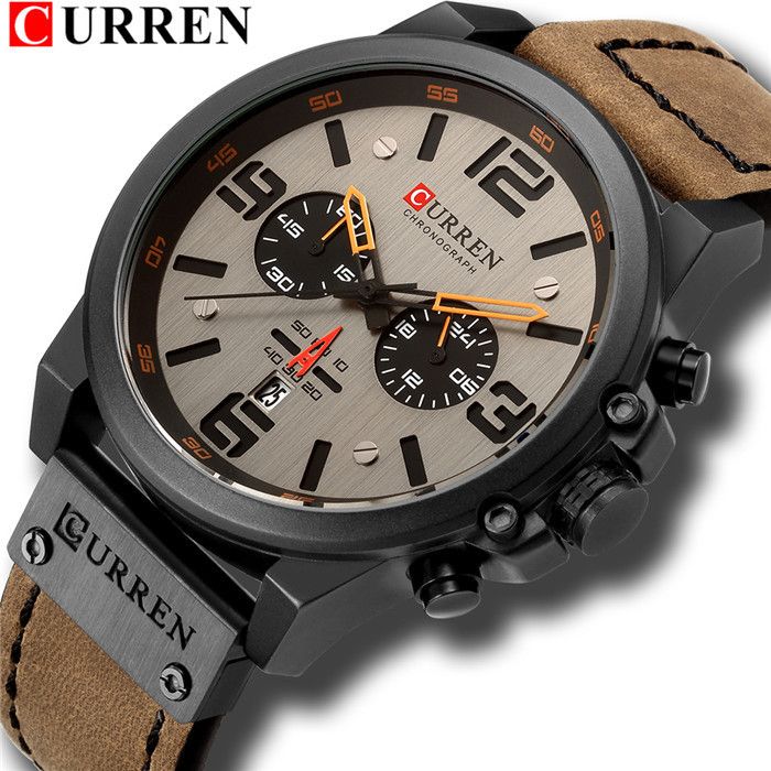 CURREN 8314 erkek saati, kronograf, su geçirmez